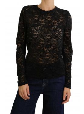 Maglia girocollo in pizzo Options
